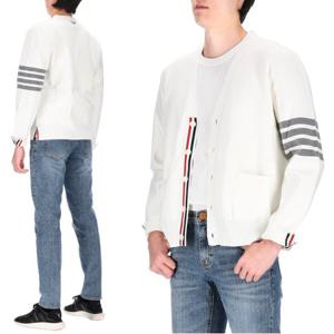 [톰브라운] 사선완장 스티치 MKC171A 00219 100 브이넥 가디건