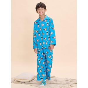 [빈폴키즈][Print Bakery]아노락 전판 패턴 잠옷 블루 (BI4941U13P)