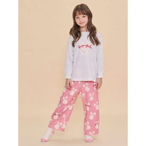 [빈폴키즈]빙키 티셔츠 잠옷 세트 라이트 그레이 (BI4X41U052)