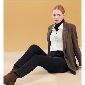 [뱅뱅]여성 속밴드 밍크 보아 슬림 스판 청바지 KQI691