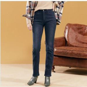 [뱅뱅]여성 속밴드 밍크 보아 슬림 스판 청바지 KQI693