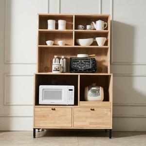 아이앤 루니애 고무나무 원목 광파 렌지대 상부장 세트 FI