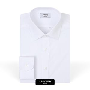 [레노마(셔츠)][레노마] 스트레치 솔리드 일반핏 긴소매셔츠 PCL1-RZRSG0002WH