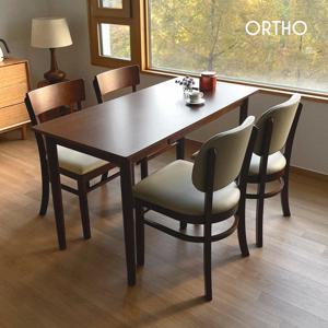 올쏘 빈츠 고무나무 원목 4인 식탁 테이블 1200