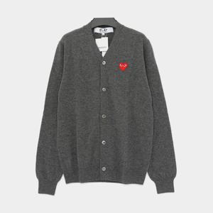꼼데가르송 플레이 하트패치로고 V넥 공용 가디건 AX N008 051 3