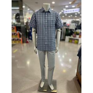 서광모드 세이브존05 반팔 체크 셔츠 그레이 SMPCFMSH5116