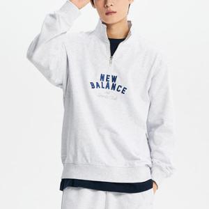 뉴발란스 공용 스포츠클럽 세미오버핏 반집업 맨투맨 NBNCE11213-16