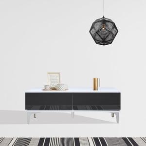 [더젠] 밴1200 LPM  흑경 고급거실장3(전면흑경)