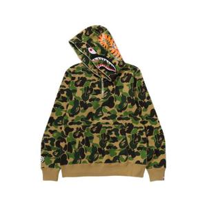 베이프 ABC 카모 샤크 하프 집 풀오버 후드 그린 0ZXSWM114010N