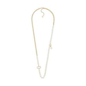 디올 30 몽테뉴 롱 네클리스 골드 피니쉬 메탈 실버 톤 크리스탈 N2044WOMCY-D03S