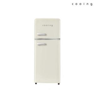 쿠잉 레트로 디자인 냉장고 115L 가정용 원룸 사무실 소형 모던크림