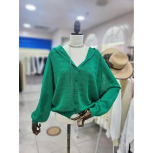 스테파니 세이브존08 가로줄 후드 가디건 A25SW5206