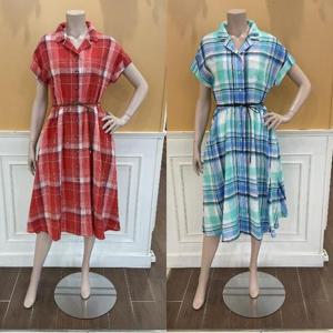 BCBG M백화점 쿨링체크원피스 B5B5O641