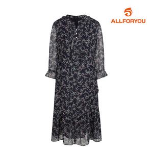 [올포유] 여성 잔꽃 프린트 프릴 원피스 ALONM4211-915