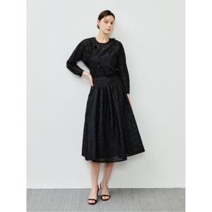 [아이잗컬렉션(피)]도트 플레어 자카드 스커트 (CR4A0SK211)