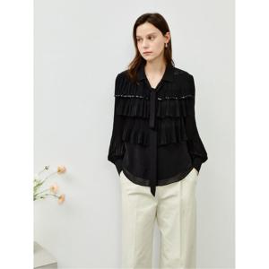 [아이잗컬렉션(피)]주름 캡 디테일 시폰 블라우스 (CR4A0BL141)