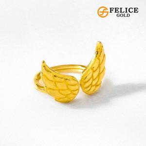 펠리체골드 24K 천사날개 순금 돌반지 1.875g