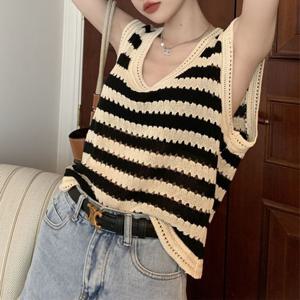 RC-K01 스트라이프 여름 펀칭 니트티/2type/