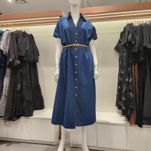 수스 HC04 카라넥 오픈 데님  원피스 S252BOP603