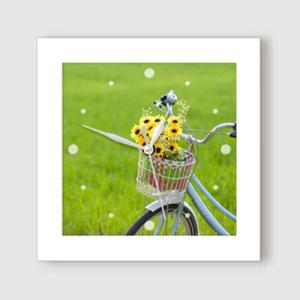 아트박스/꾸밈 it342-초록밭해바라기_미니액자벽시계