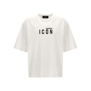 Dsquared2 아이콘 로고 프린트 크루넥 티셔츠 S79GC0102D20020 100 TP935002173