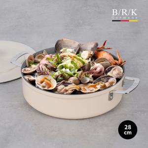 [BRK] 에볼루션 풀 인덕션 전골냄비 28cm (밀크)