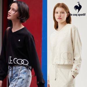 [르꼬끄] 여성 더블텐션 루즈핏 V넥 맨투맨 QP322OFS74