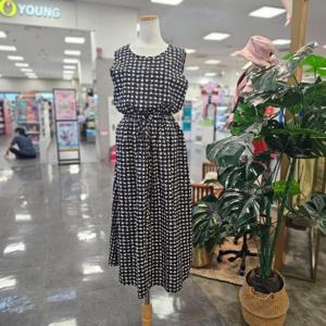 스테파니 HC07 주사위 허리 조임   나시원피스 A25SO5232