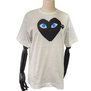 [꼼데가르송(잡화)]AX-T088-051 (블랙 빅 더블하트 반팔티)