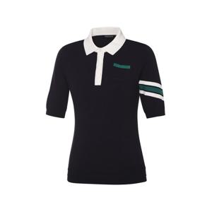 [와이드앵글]여성 CO 티핑 5부 폴로 스웨터 WWU23K11N4