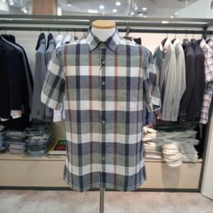 트레몰로 HC10 빅체크 캐주얼 반팔셔츠 TRBNS4M3181