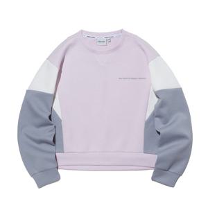 [인터크루]우먼스 시밀러 블록 크롭 맨투맨 핑크 ITY1TM56APK_CC