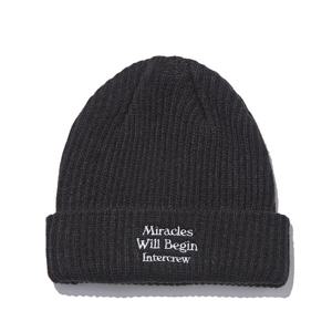 [인터크루]1도 자수 하찌 비니 블랙 ITW5AC34ABK_CC