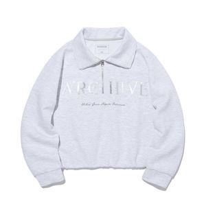 [인터크루]우먼스 호일 전사 반집업 W그레이 ITY1TT53AWG_CC