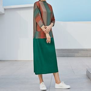 [샵앤]데이 국산 여성 플리츠 주름 밴딩 롱스커트 BLE-WSK-1749-