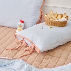 [모던하우스] ON 소르베 데이즈 블루 스트라이프 리본 베개커버 50x70