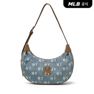 [MLB공식] 클래식 모노그램 빈티지 데님 호보백 NY (L.Blue)