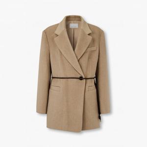 보브  (7155410002) 블렌드 벨트 하프 자켓