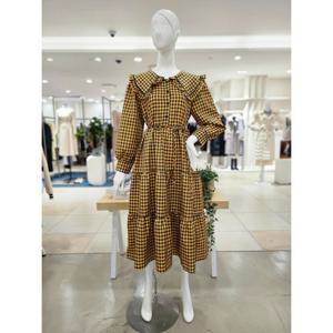 [포커스]MARIO포커스 고방체크 러플카라 원피스 FS4A7OP00873