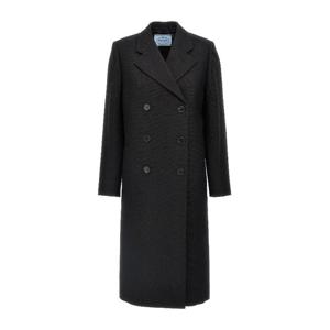 프라다 새틴 인서트 더블브레스트 코트 P601SSOOO15UW F0002