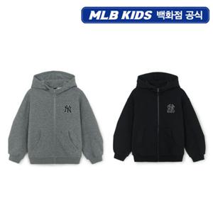 [MLB키즈PG] 베이직 스몰로고 기모 후드 집업 2종 택1 (7AHDB0656)