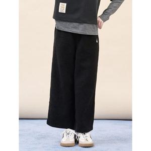 [빈폴키즈] 여아 소프트 골지 세미와이드 팬츠  블랙 (BI5921G015)