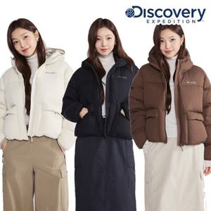 디스커버리 (DWDJ9P056) 2025 F W 여성 아웃포켓 다운 크롭 숏패딩