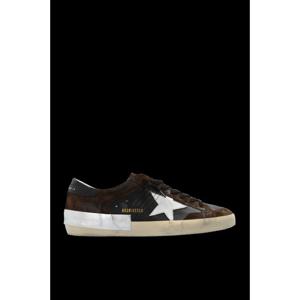 [골든구스(잡화)][골든구스] 슈퍼스타 블랙 브라운 남성스니커즈 (GMF00659.F005444.80763