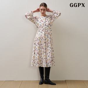 GGPX 플로럴 볼륨 셔링 원피스 (GPCOW032D)