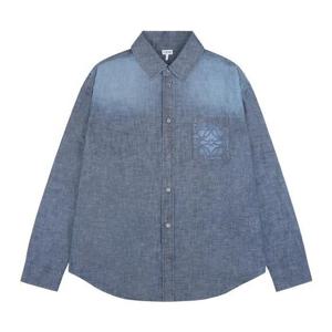 로에베 H526Y05WF1 8438 애너그램 자수 데님 셔츠