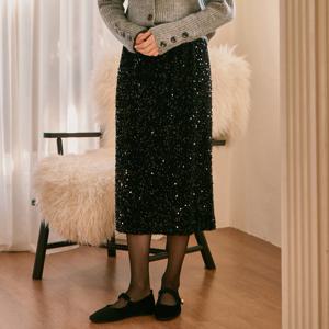 FOCUS   기장선택 밴딩 스팽글 스커트 PBBF5W1SK8131