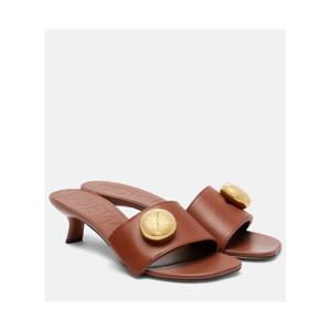 로에베 Pebble Anagram 레더 뮬 P01118172