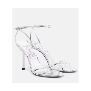 지미추 Leo 100 스네이크 이펙트 레더 샌들 P01125254