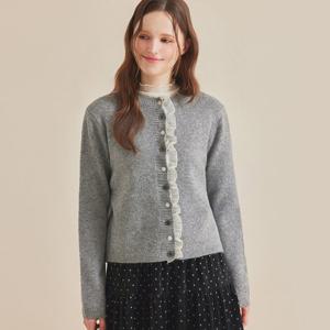 FOCUS  레이스 배색 울니트 가디건 PBBF5W1KC4831